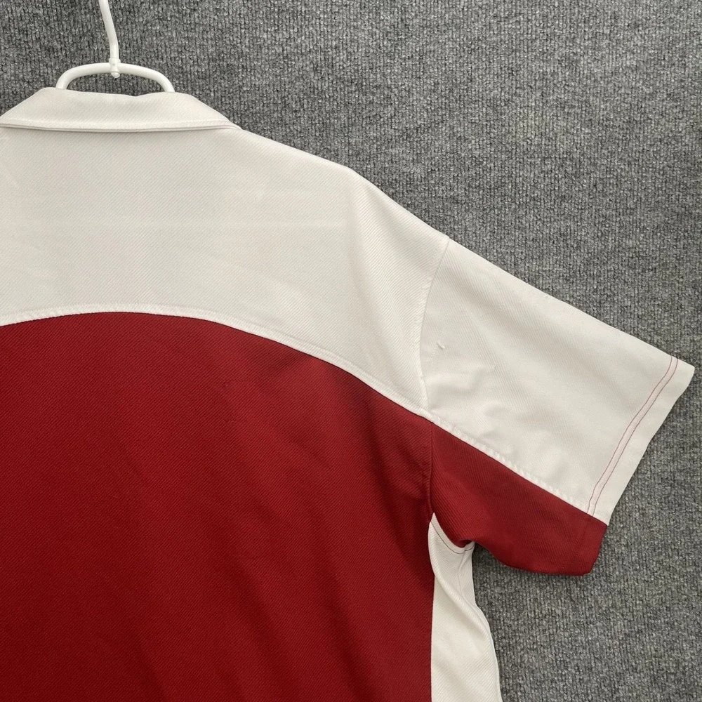 Nike Elite Team Stanford Shirt Mens Sz XL Warm Up Button Up Red Basketball